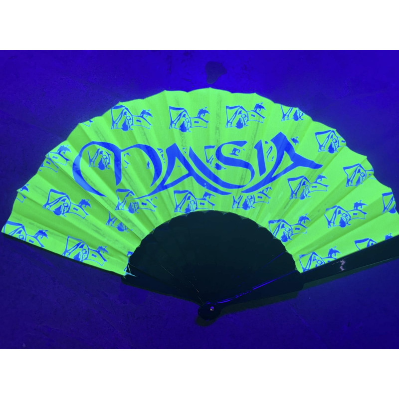 Abanico fluorescente verde